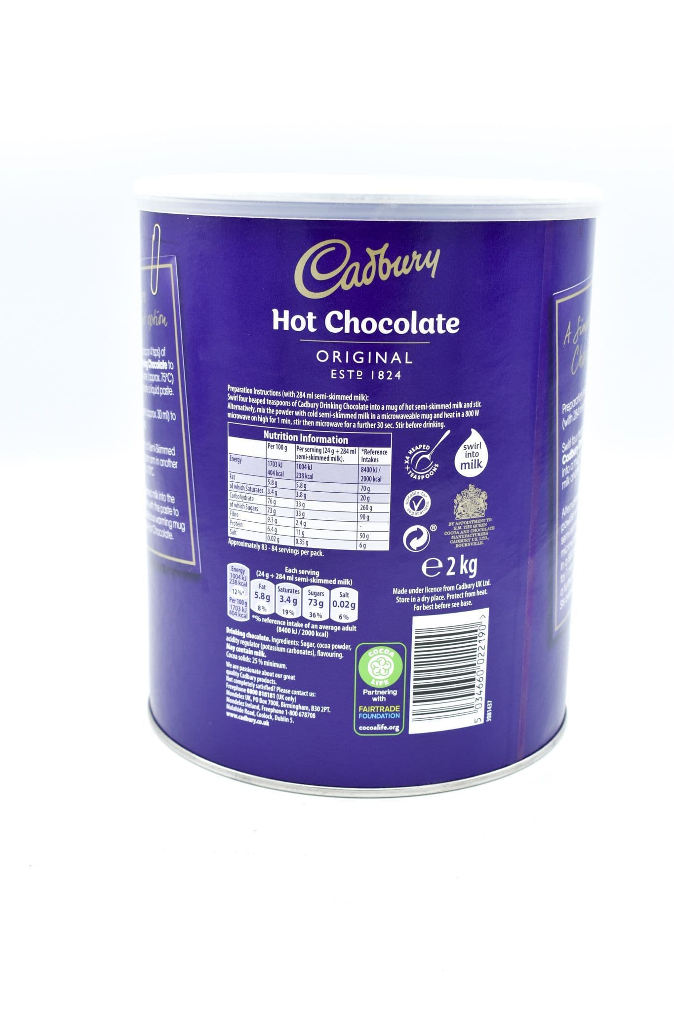 2KG Cadburys Original Hot Chocolate Powder - Image 2
