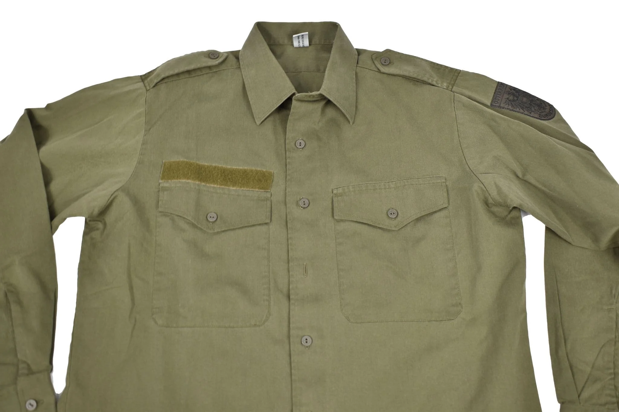 Austrian Military Lightweight Olive Green Shirt - Image 3
