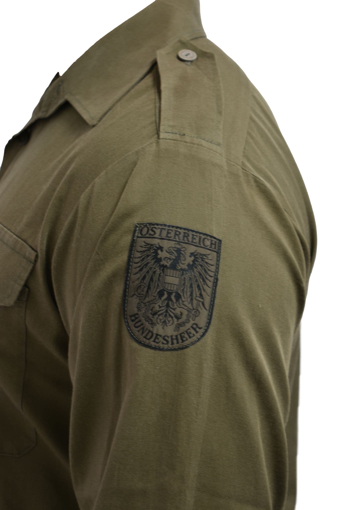Austrian Military Lightweight Olive Green Shirt - Image 6