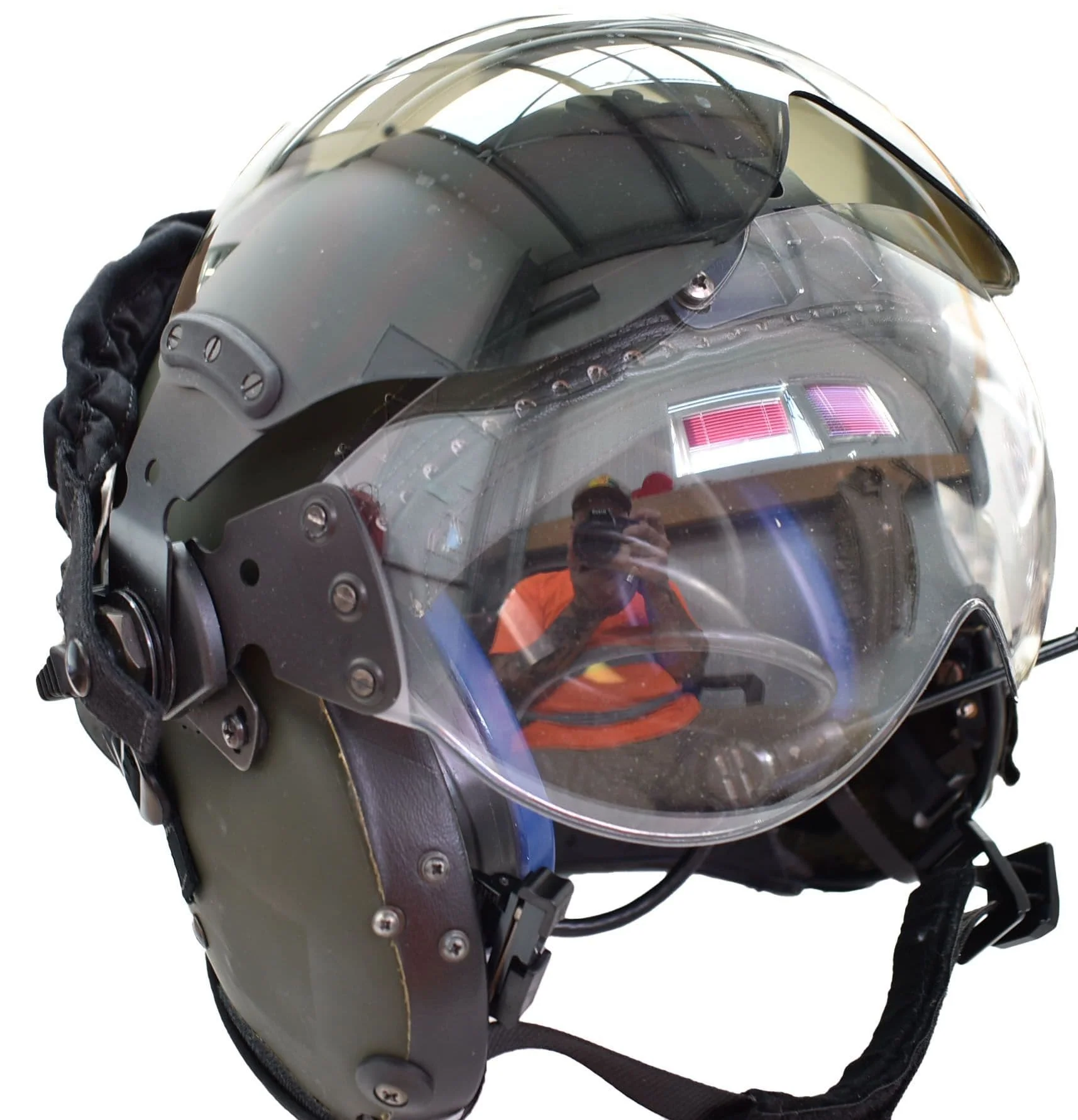 British RAF Aircrew MK4B/4L Olive Green Flying Helmet - Medium - Image 2