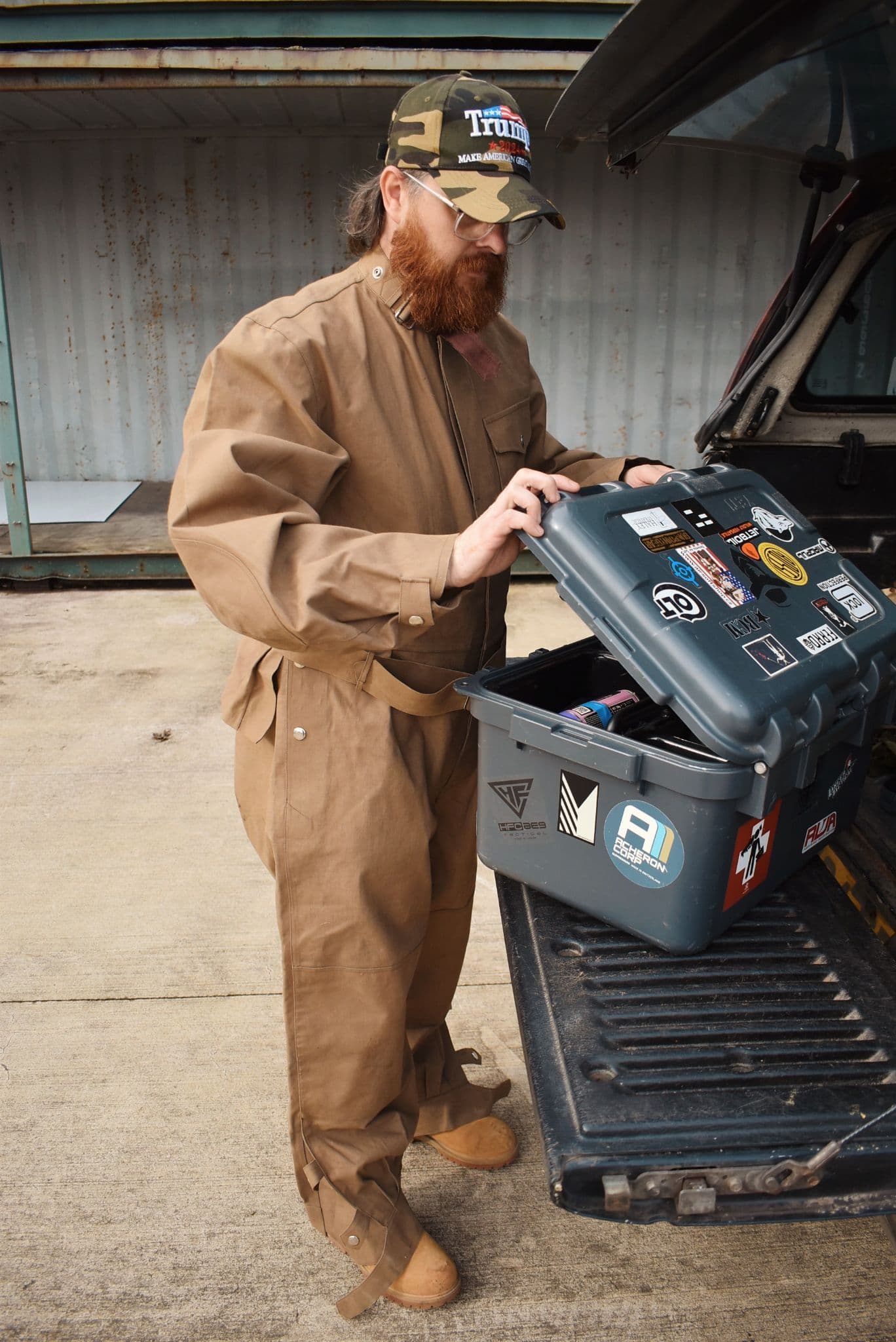 Czech Military Tan Waxed Cotton Overalls - Image 9