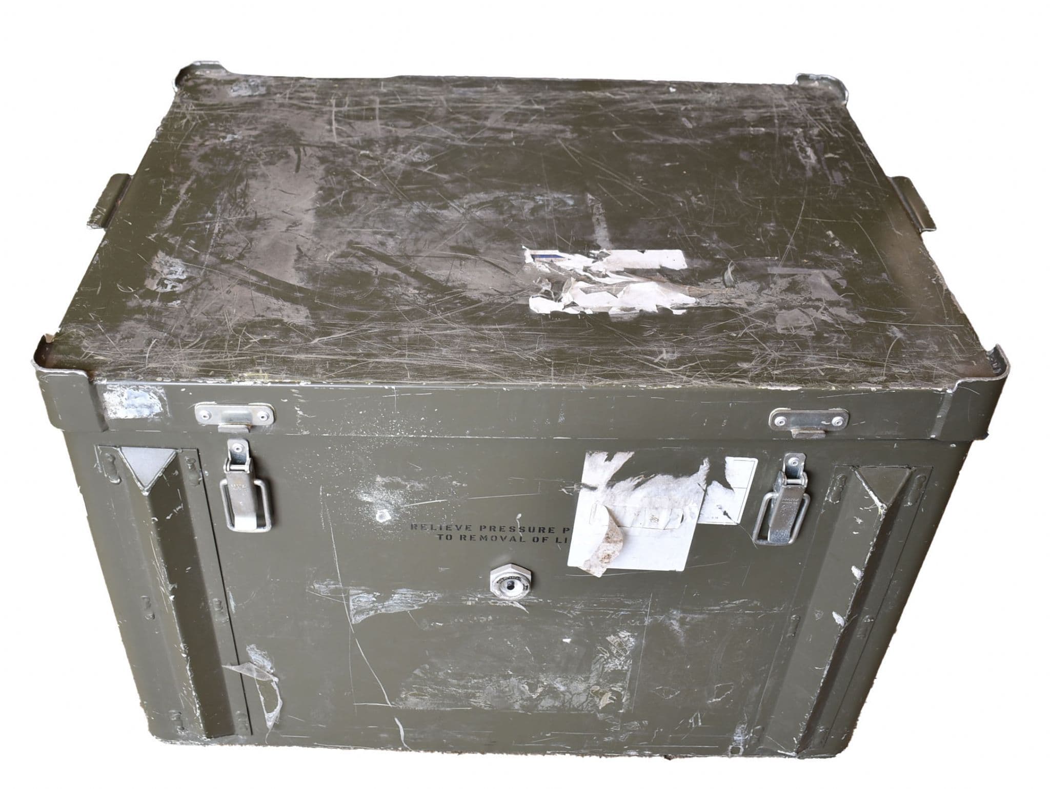 Ex Military Large Olive Metal Storage Case - Image 6