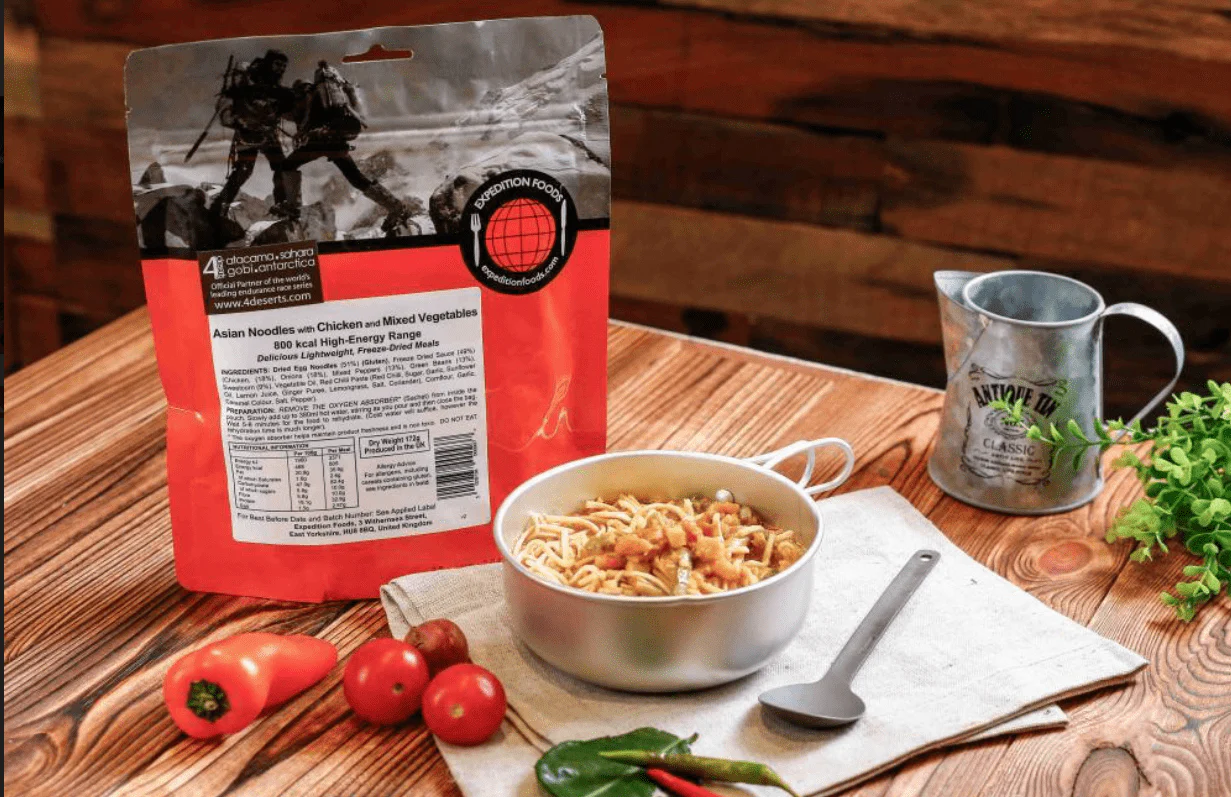 Expedition Foods Freeze Dried Meal Pouch - Asian Noodles With Chicken & Mixed Veg - Various Sizes - Image 9