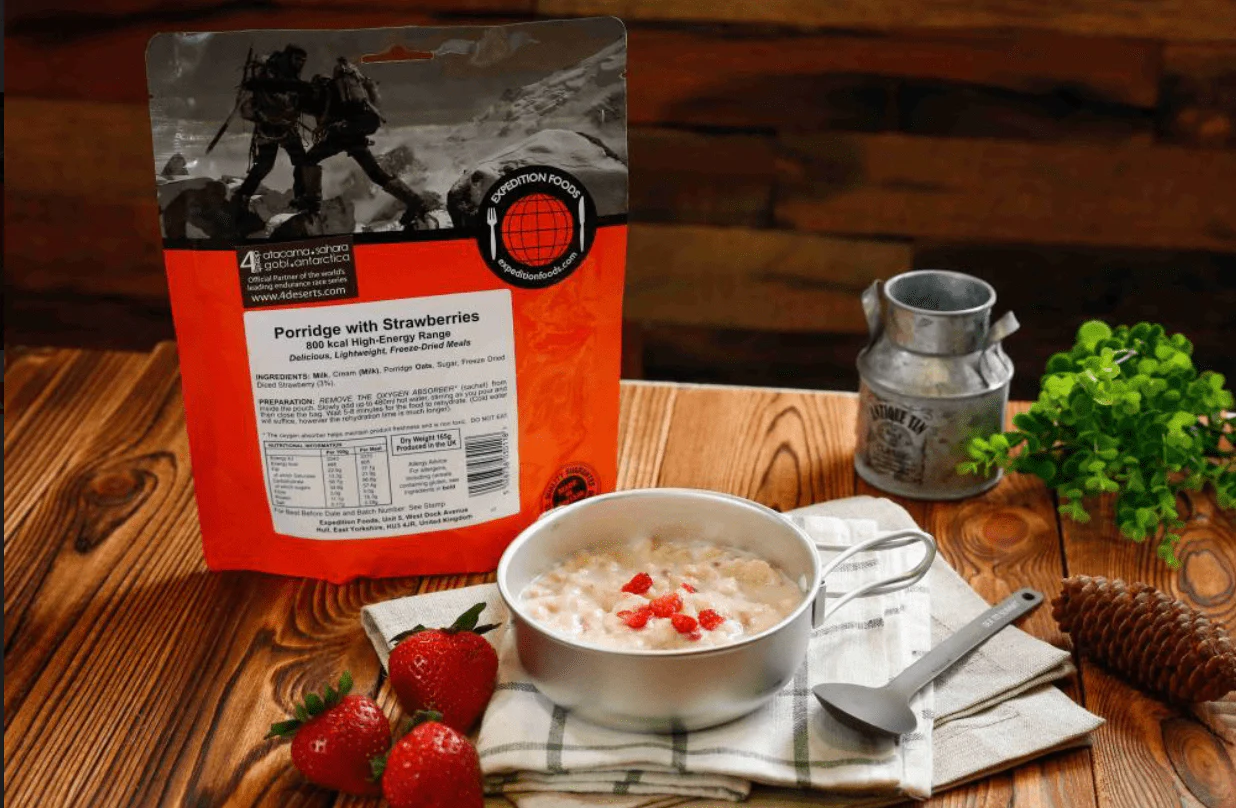 Expedition Foods Freeze Dried Meal Pouch - Breakfast Porridge With Strawberries - Various Sizes - Image 9