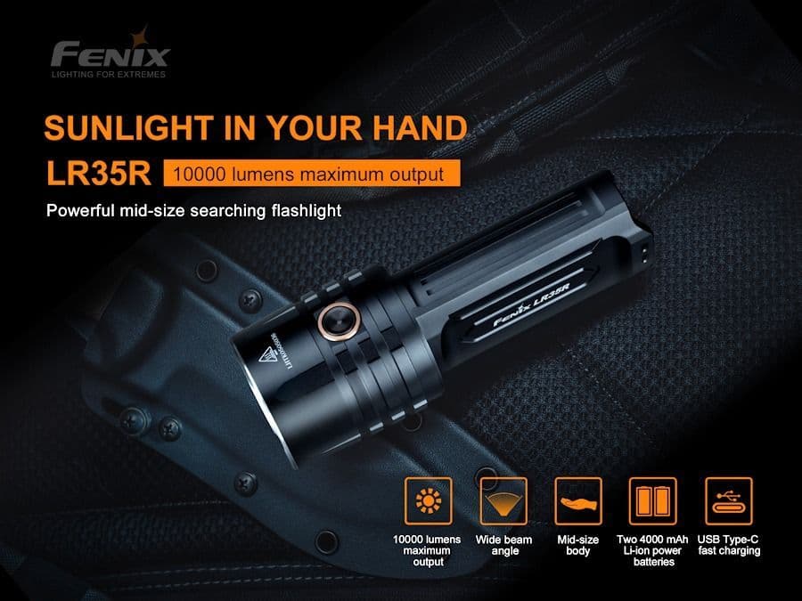 Fenix LR35R 10,000 Lumen Searchlight Torch - Image 5