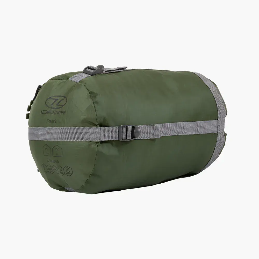 Highlander Forces Phoenix Spark 150 Sleeping Bag - Olive - Image 10