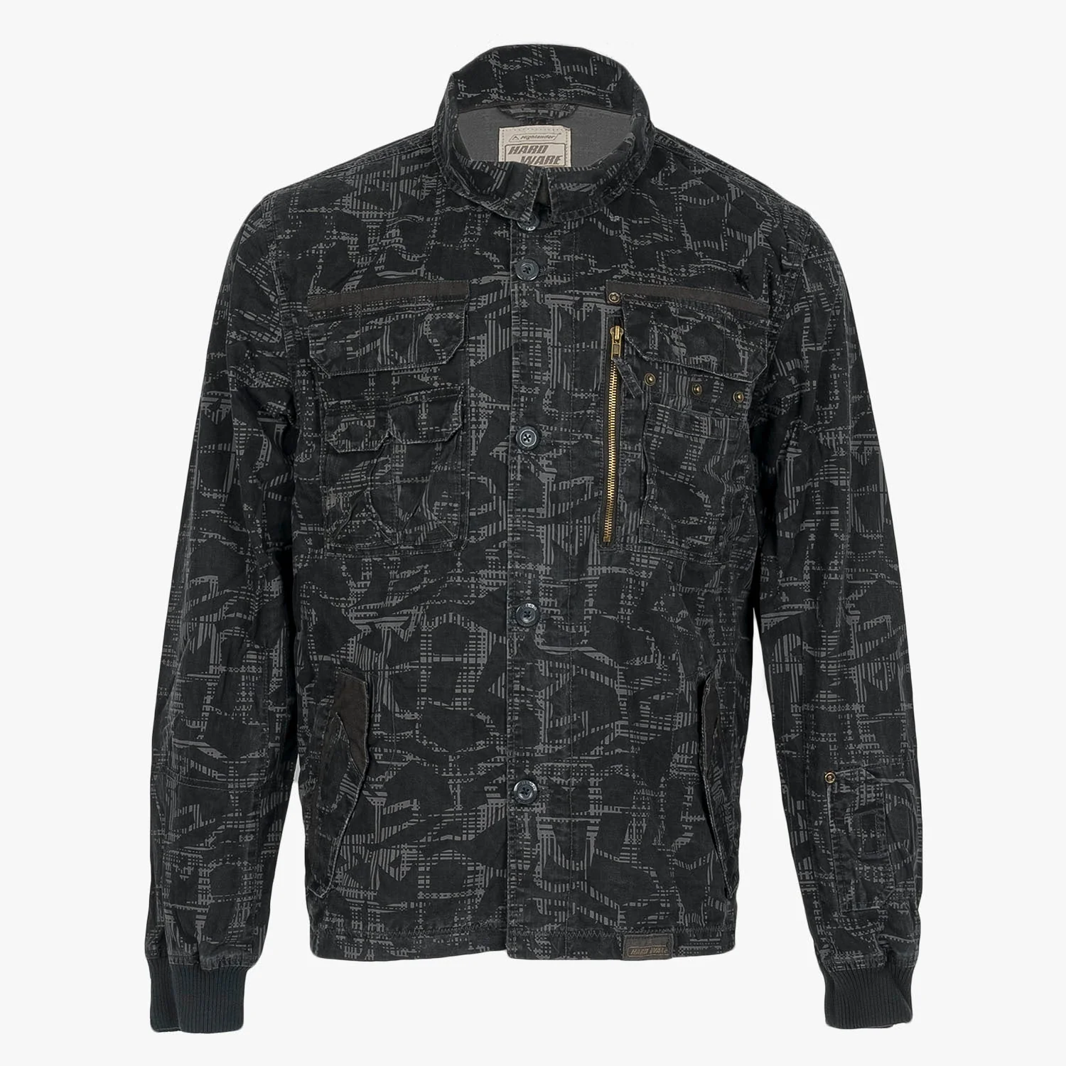 Highlander Michigan Cotton Jacket, Charcoal/Black - Image 4