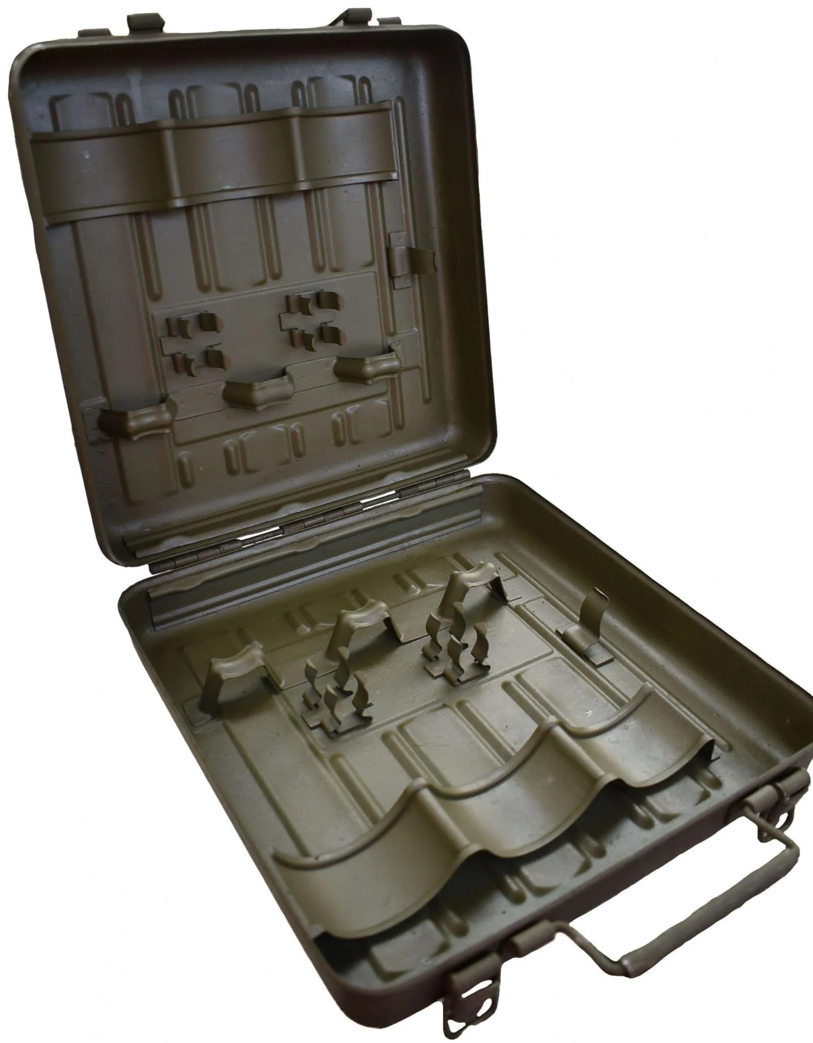 Italian Military Olive Green Metal Grenade Box - Image 4