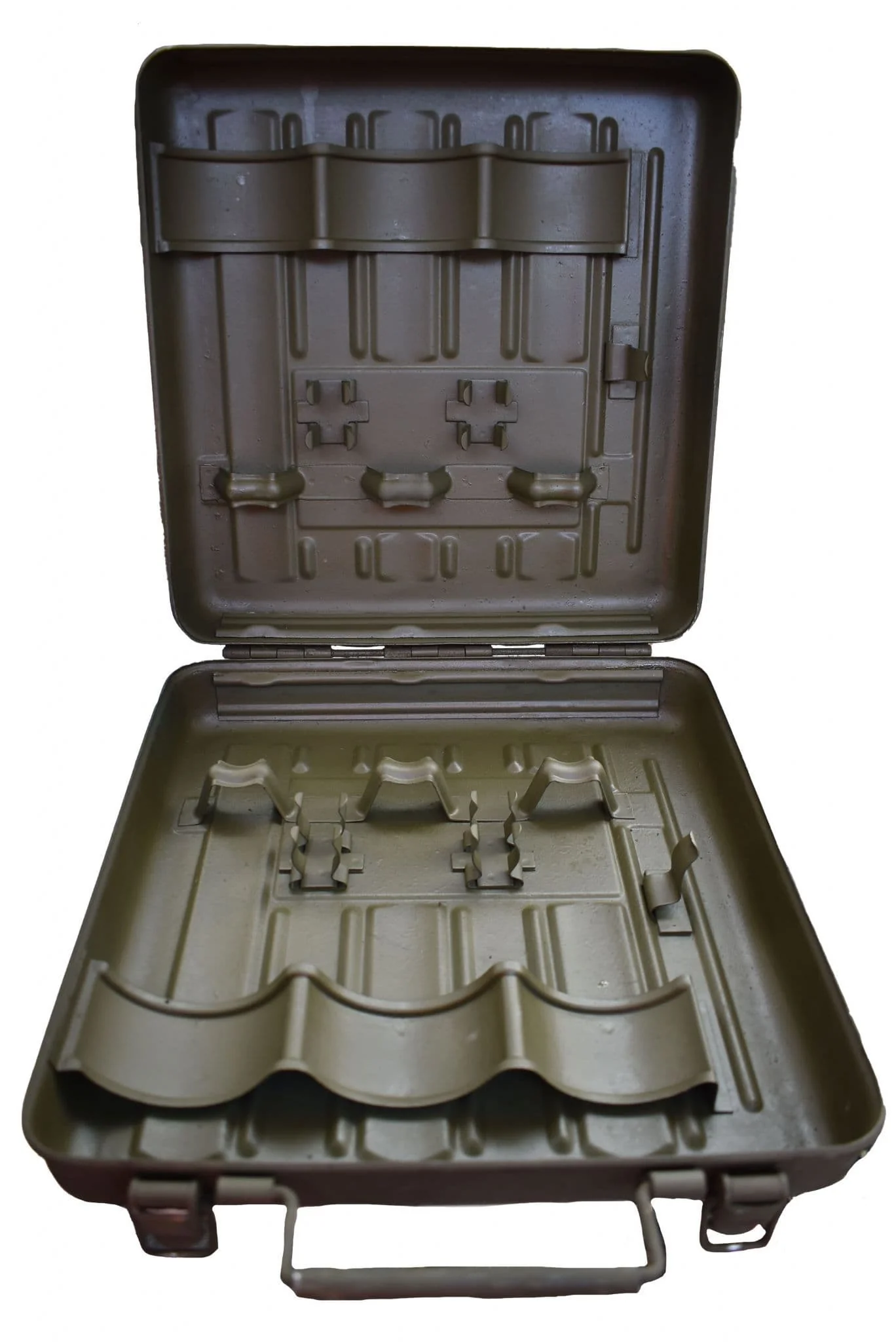 Italian Military Olive Green Metal Grenade Box - Image 5