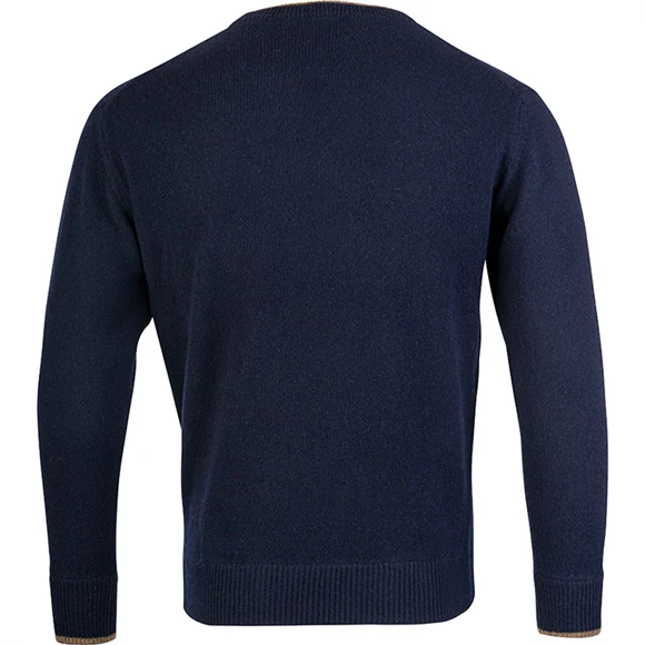 Jack Pyke Ashcombe 100% Lambswool Crewknit - Navy - Image 2