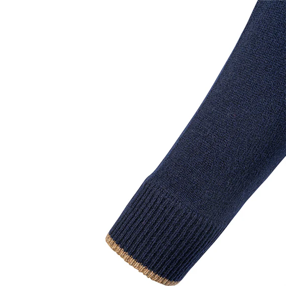 Jack Pyke Ashcombe 100% Lambswool Crewknit - Navy - Image 5