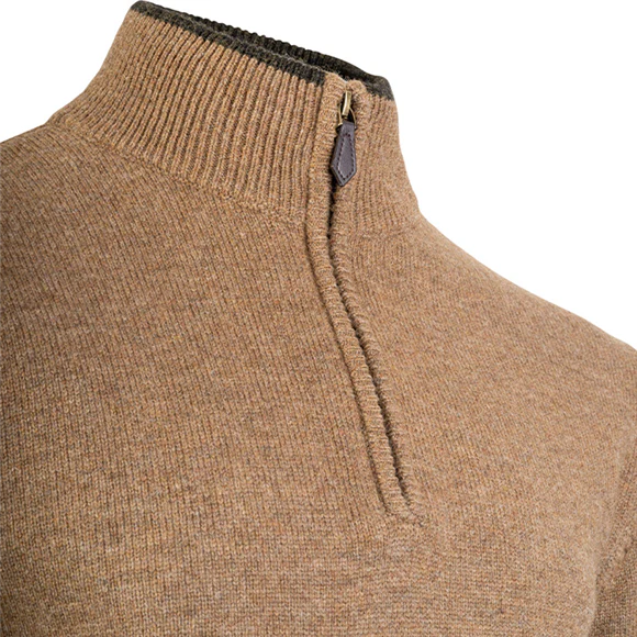 Jack Pyke Ashcombe 100% Lambswool Zipknit - Barley - Image 5