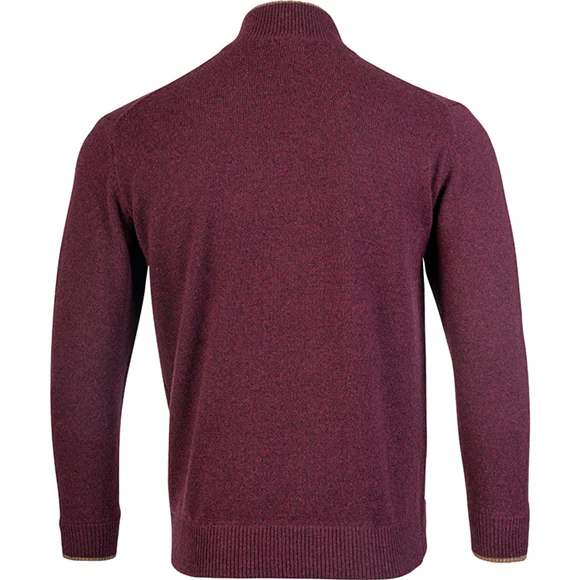 Jack Pyke Ashcombe 100% Lambswool Zipknit - Plum - Image 2