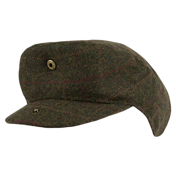 Jack Pyke Wool Blend Flat Cap - Dark Olive - Image 2