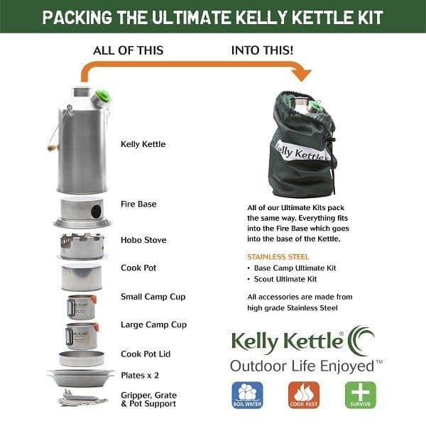 Kelly Kettle Ultimate Scout Kit Medium Stainless Steel - Image 3