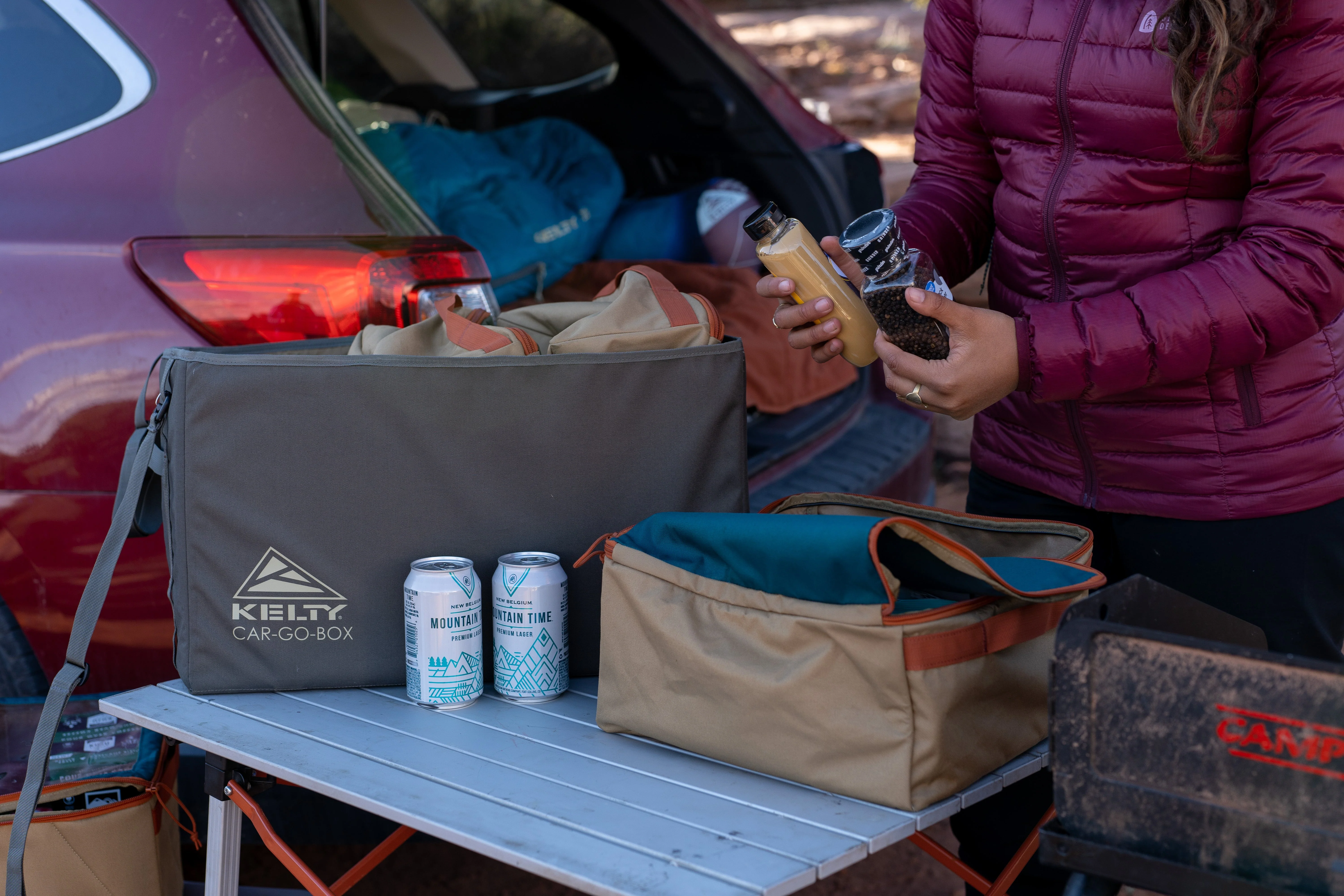 Kelty Car Go Box Camp Storage Organiser - Beluga/Dull Gold - Image 5