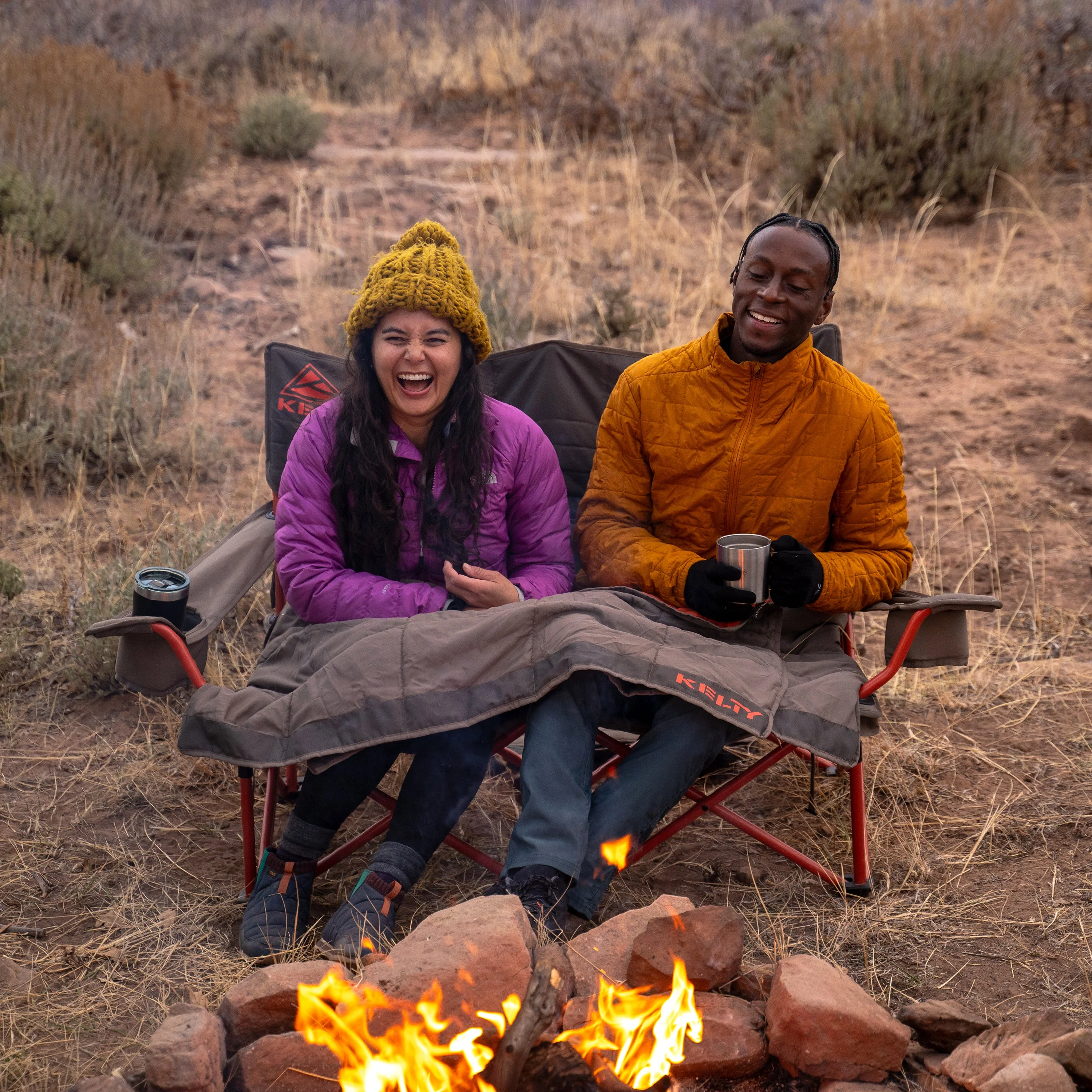 Kelty Low-Loveseat Double Camping Chair - Nest Bungee Cord/Beluga - Image 12