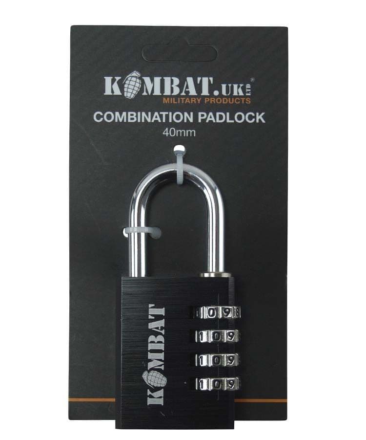 Kombat UK 40mm Combination Padlock - Black - Image 3