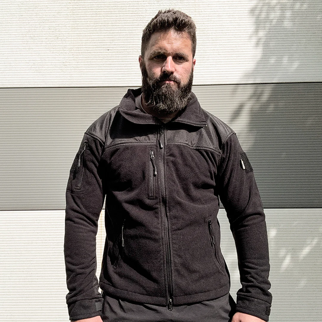 Kombat UK Defender Tactical Fleece Jacket in Black - Image 5