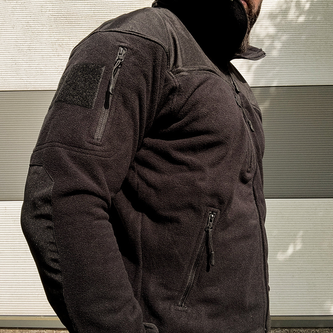 Kombat UK Defender Tactical Fleece Jacket in Black - Image 6