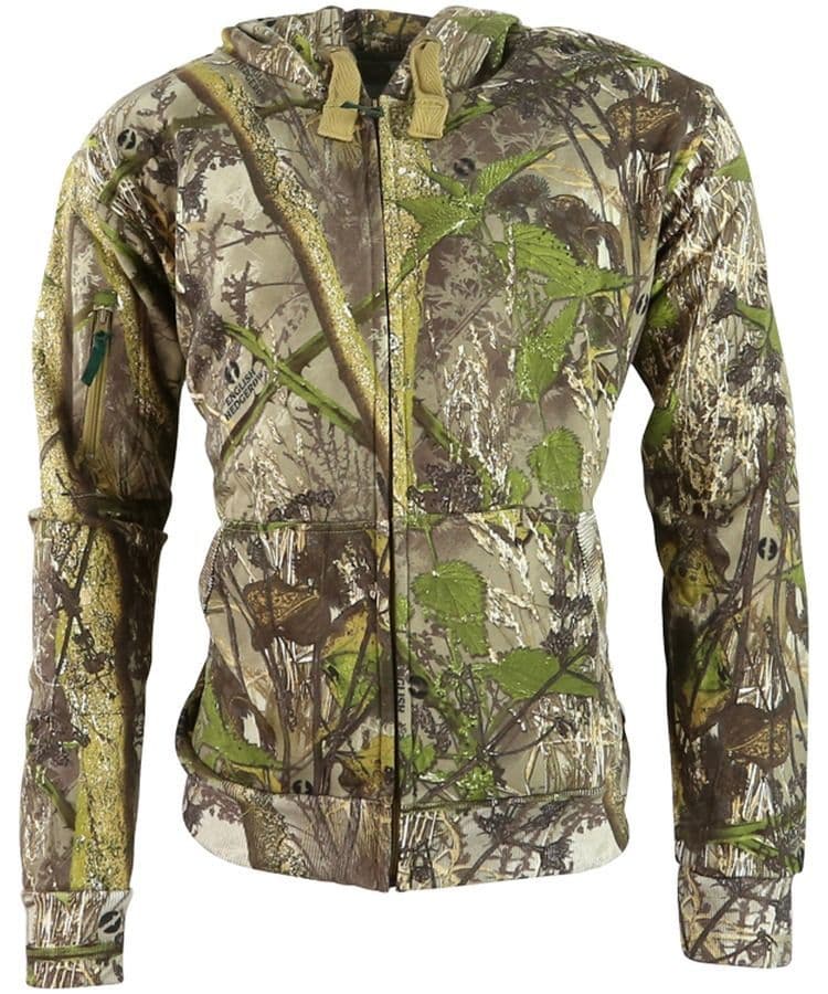 Kombat UK Full Zip Hunting Hoodie in English Hedgerow Camo - Image 3