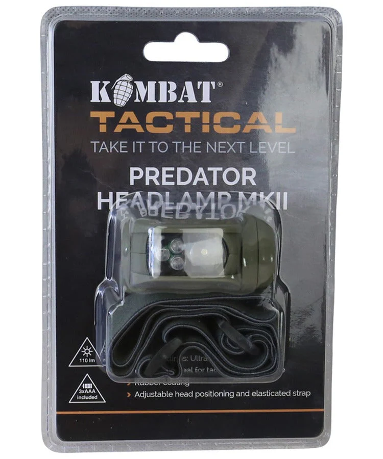 Kombat UK Predator Headlamp II - Olive Green - Image 2