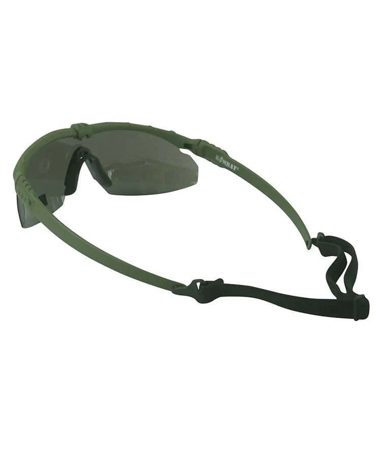 Kombat UK Ranger Glasses with Smoke Lenses -  Olive Frame - Image 3