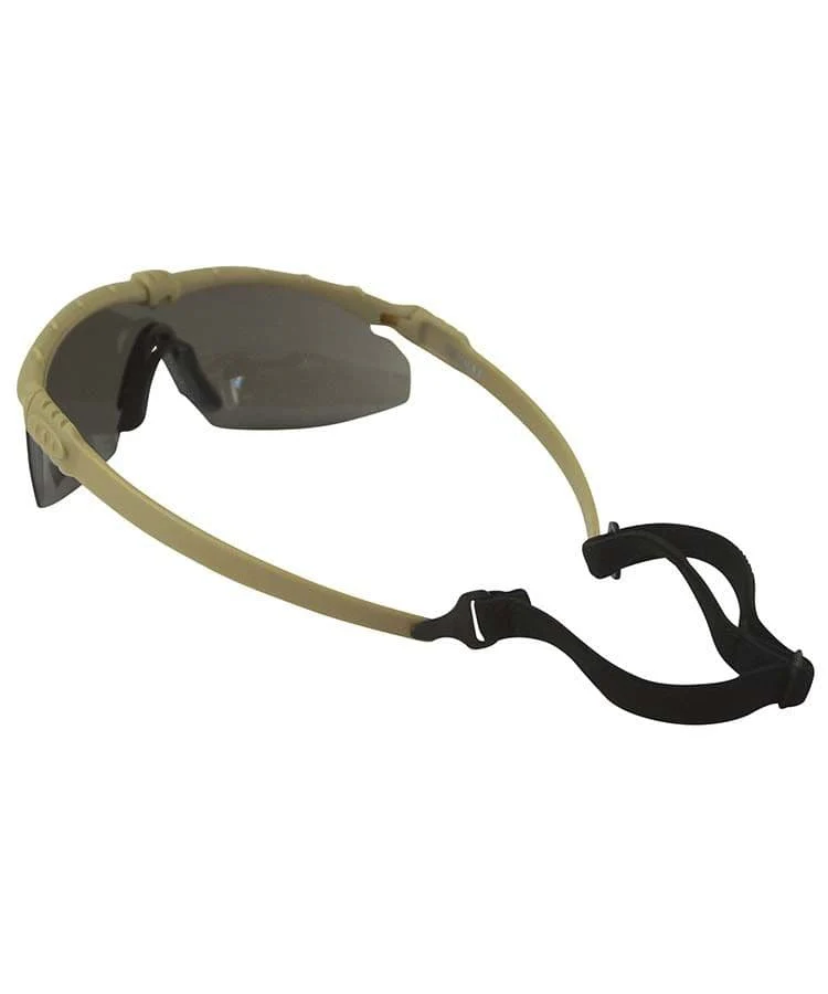 Kombat UK Ranger Glasses with Smoke Lenses - Coyote Frame - Image 3