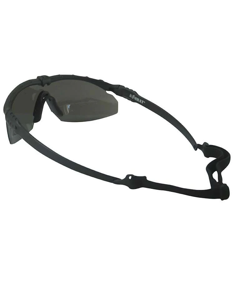 Kombat UK Ranger Glasses with Smoke Lenses - Black Frame - Image 3