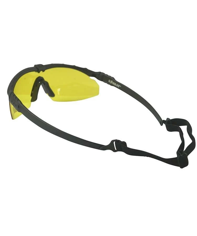 Kombat UK Ranger Glasses with Yellow Lenses - Black Frame - Image 3