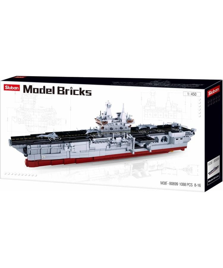 Kombat UK Sluban Aircraft Carrier Building Blocks Set - B0699 - Image 2