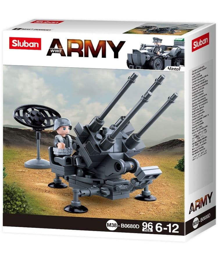Kombat UK Sluban Anti-Aircraft Gun Model Kit- B0680D - Image 2