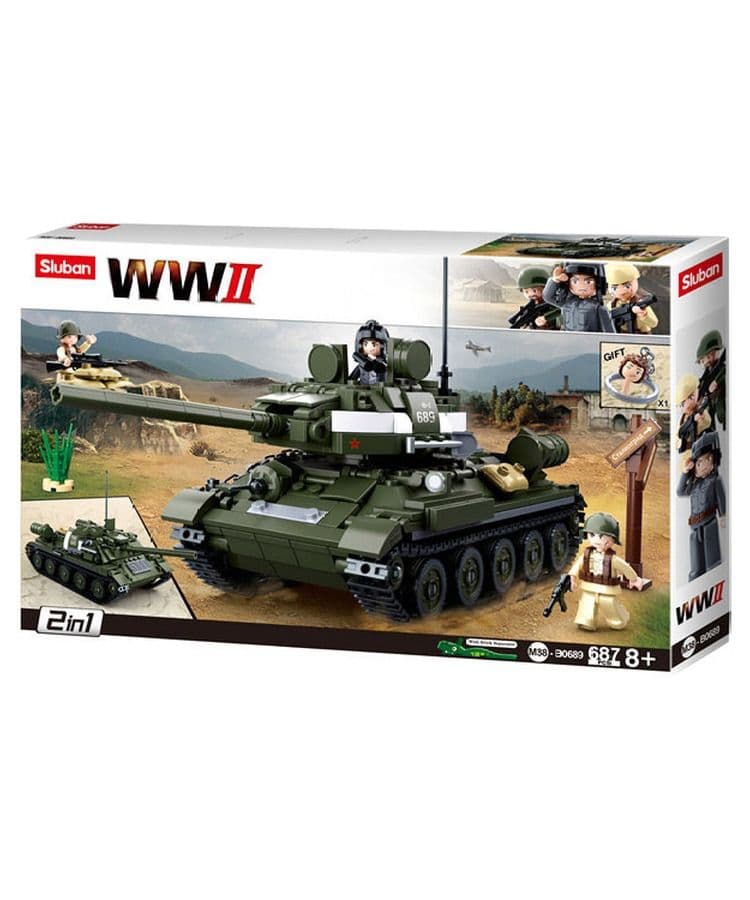 Kombat UK Sluban WWII Allied Medium Tank 2in1 Model Kit - B0689 - Image 2