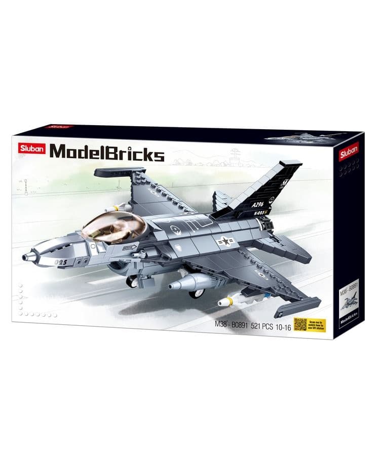 Kombat UK Sluban Fighter Aircraft F16 Model Kit - B0891 - Image 3