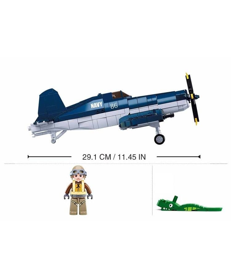 Kombat UK Sluban F4U Fighter Building Block Set - B1109 - Image 3