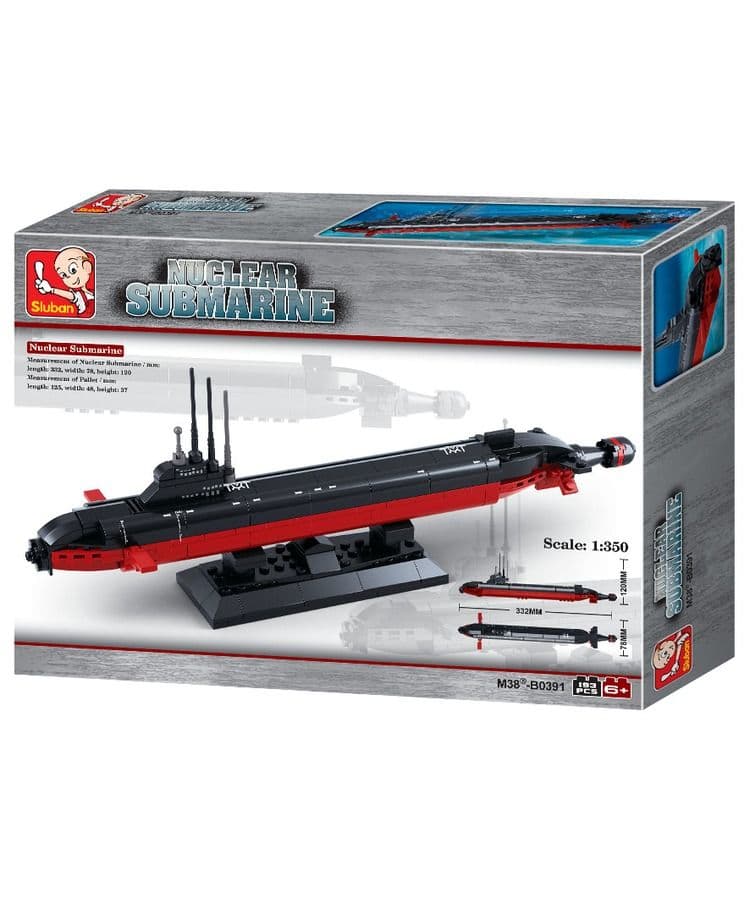 Kombat UK Sluban Nuclear Submarine Building Block Set - B0391 - Image 2