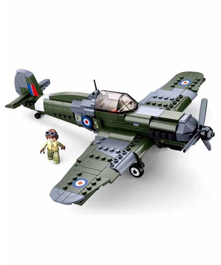 Kombat UK Sluban British RAF Spitfire Building Blocks Set - B0712 - Image 2