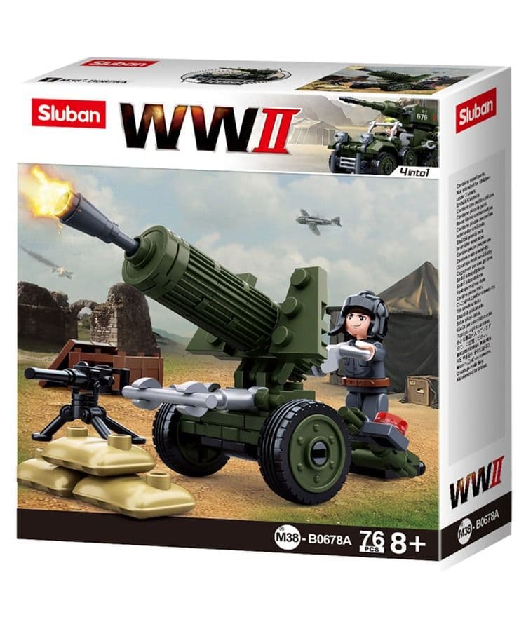 Kombat UK Sluban WWII Anti Aircraft Toy Gun Building Blocks Set - B0678A - Image 2