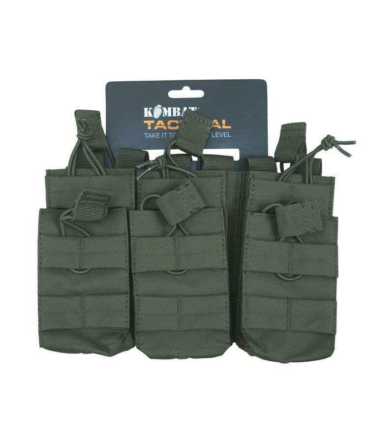 Kombat UK Triple Duo Magazine Pouch - Olive Green - Image 3