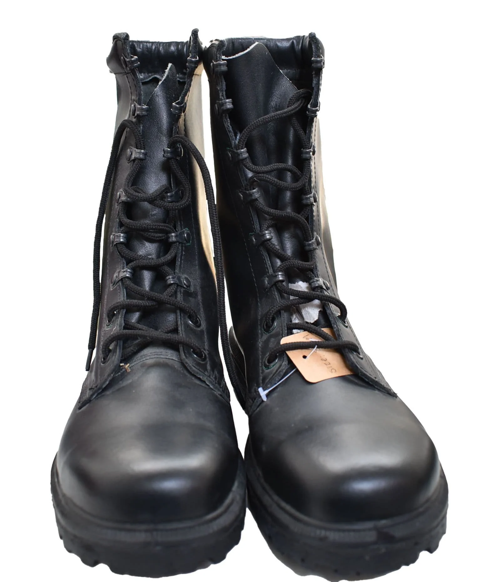 Military Style Black Steel Toe Cap Boots - Image 3