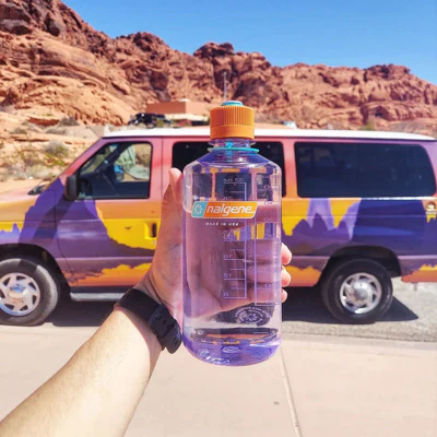Nalgene 32oz / 1L Sustain Narrow Mouth Bottle - Amethyst - Image 4