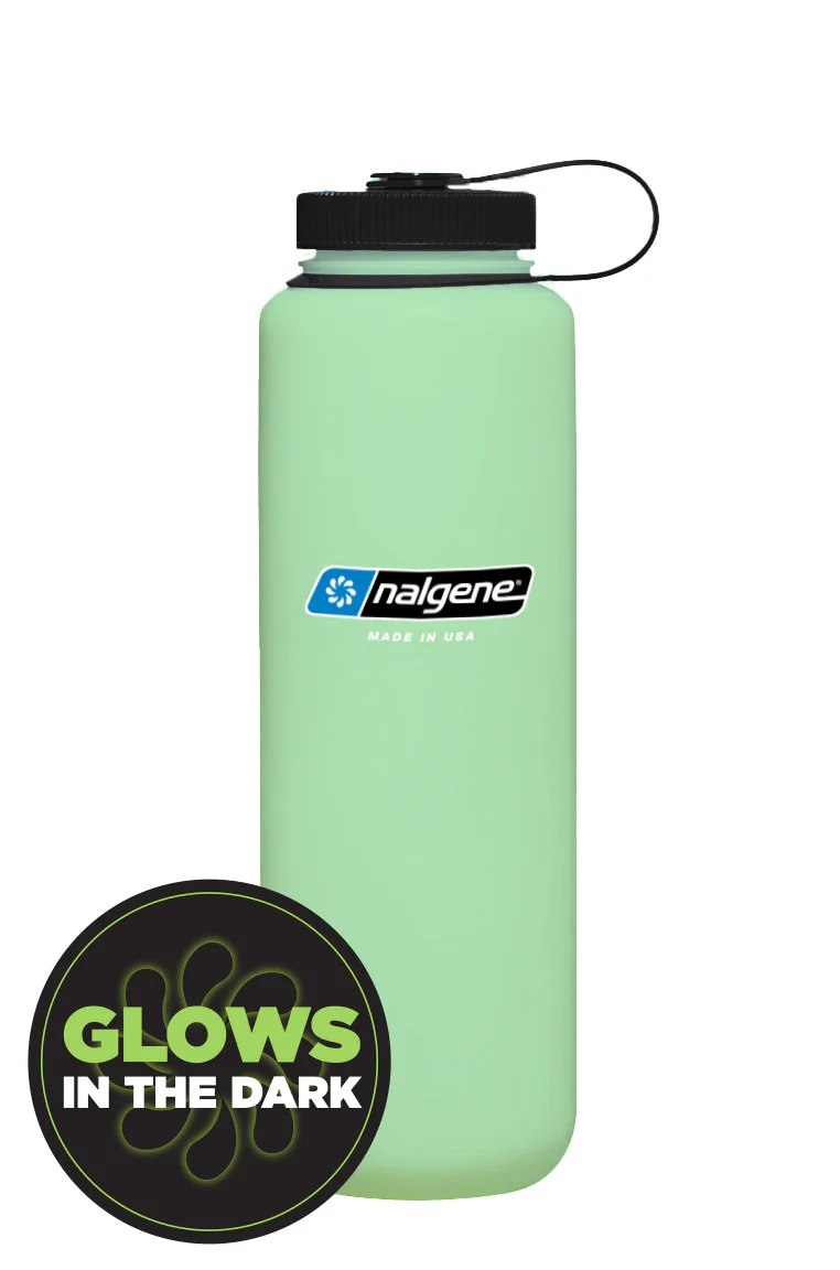 Nalgene 50oz / 1.5L Sustain Wide Mouth Bottle - Green Glow