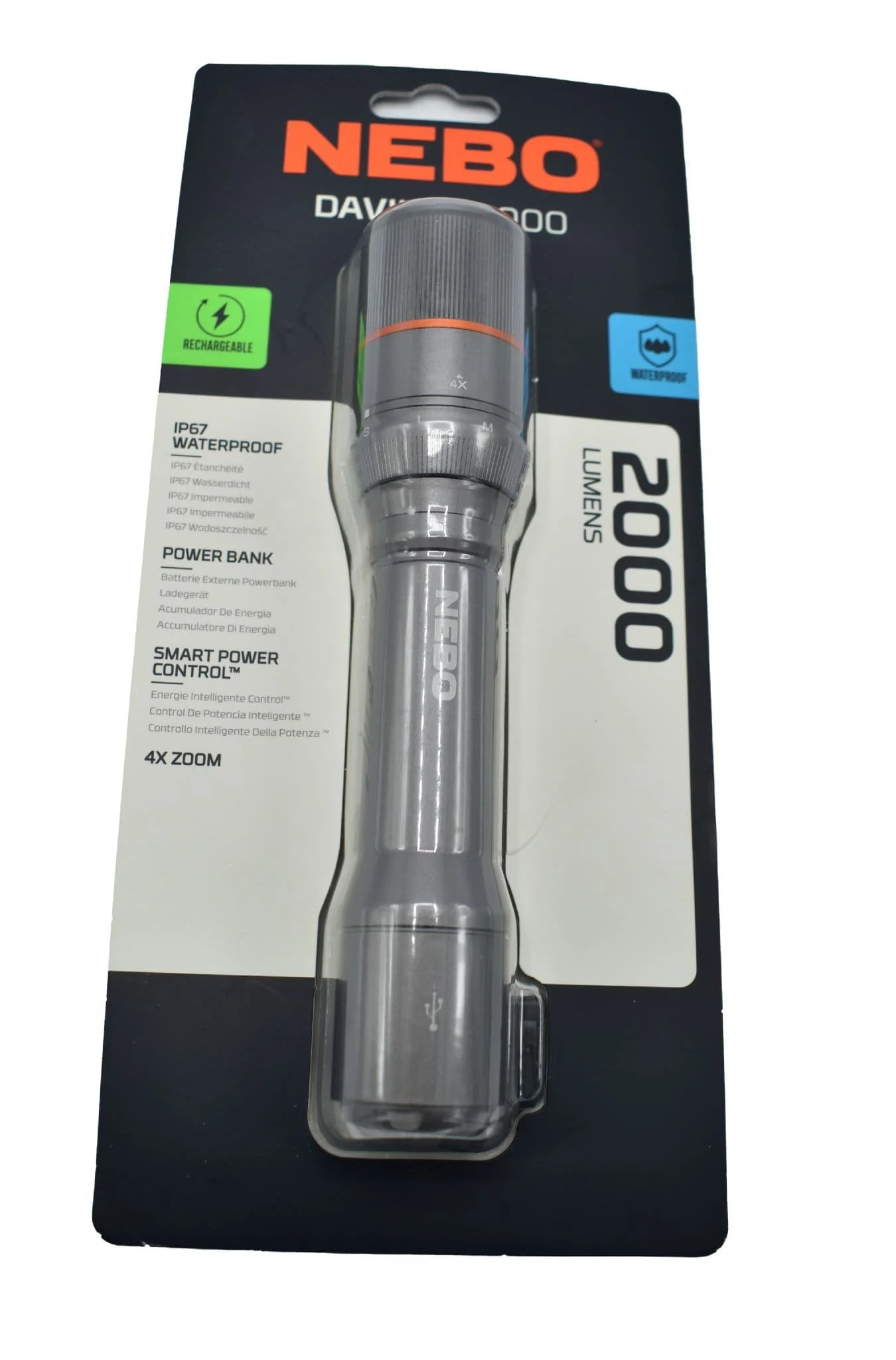 Nebo Davinci 2000 Lumen Rechargeable Flashlight - Image 5