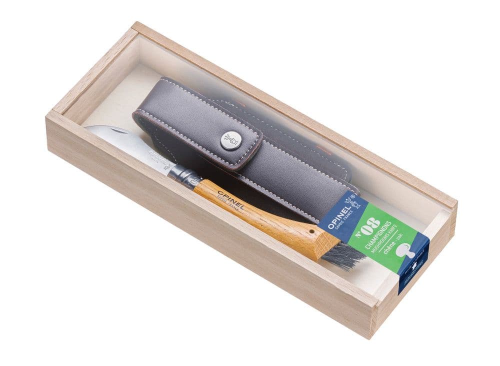 Opinel N°08 Mushroom Knife with Sheath Gift Set - Image 2