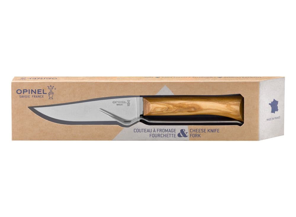 Opinel Olive Cheese Knife & Fork Set - Image 5