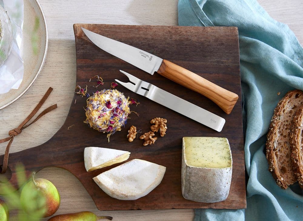 Opinel Olive Cheese Knife & Fork Set - Image 6