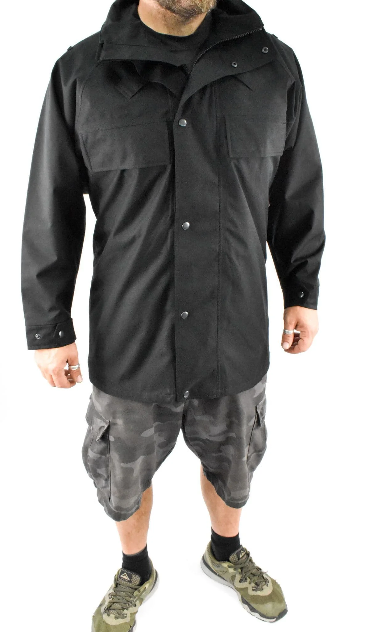 Police Lightweight Waterproof Jacket - Black - Image 4