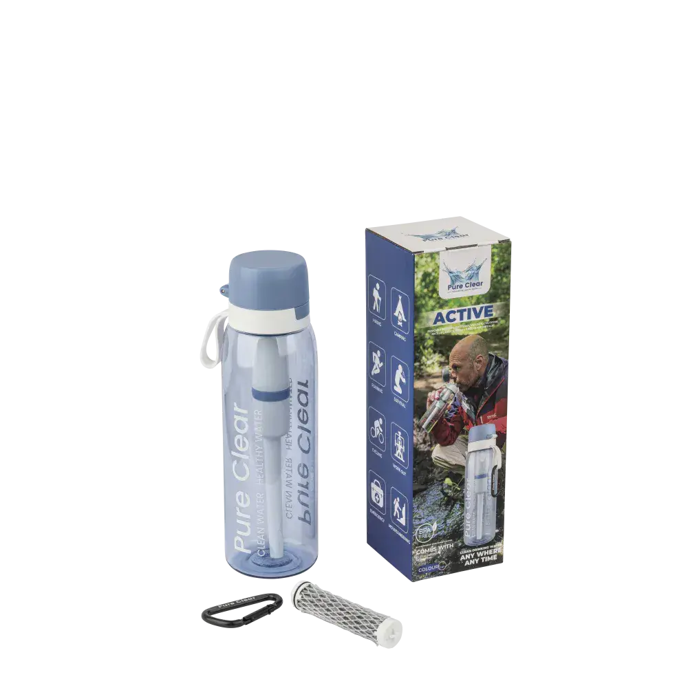 Pure Clear Active Water Filter Bottle - Blue - Image 4