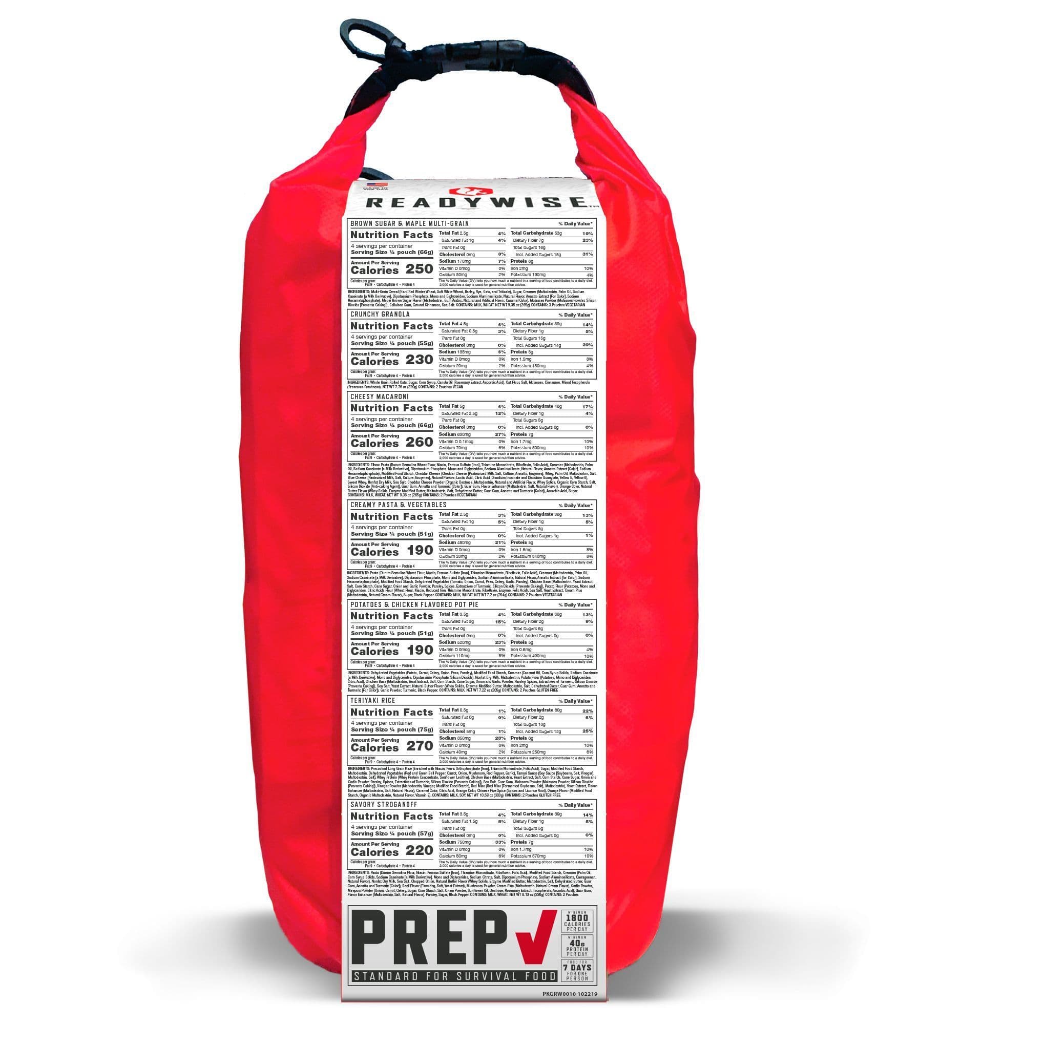 ReadyWise 60 Serving Freeze Dried Breakfast & Entree Meals In Dry Bag - Image 2