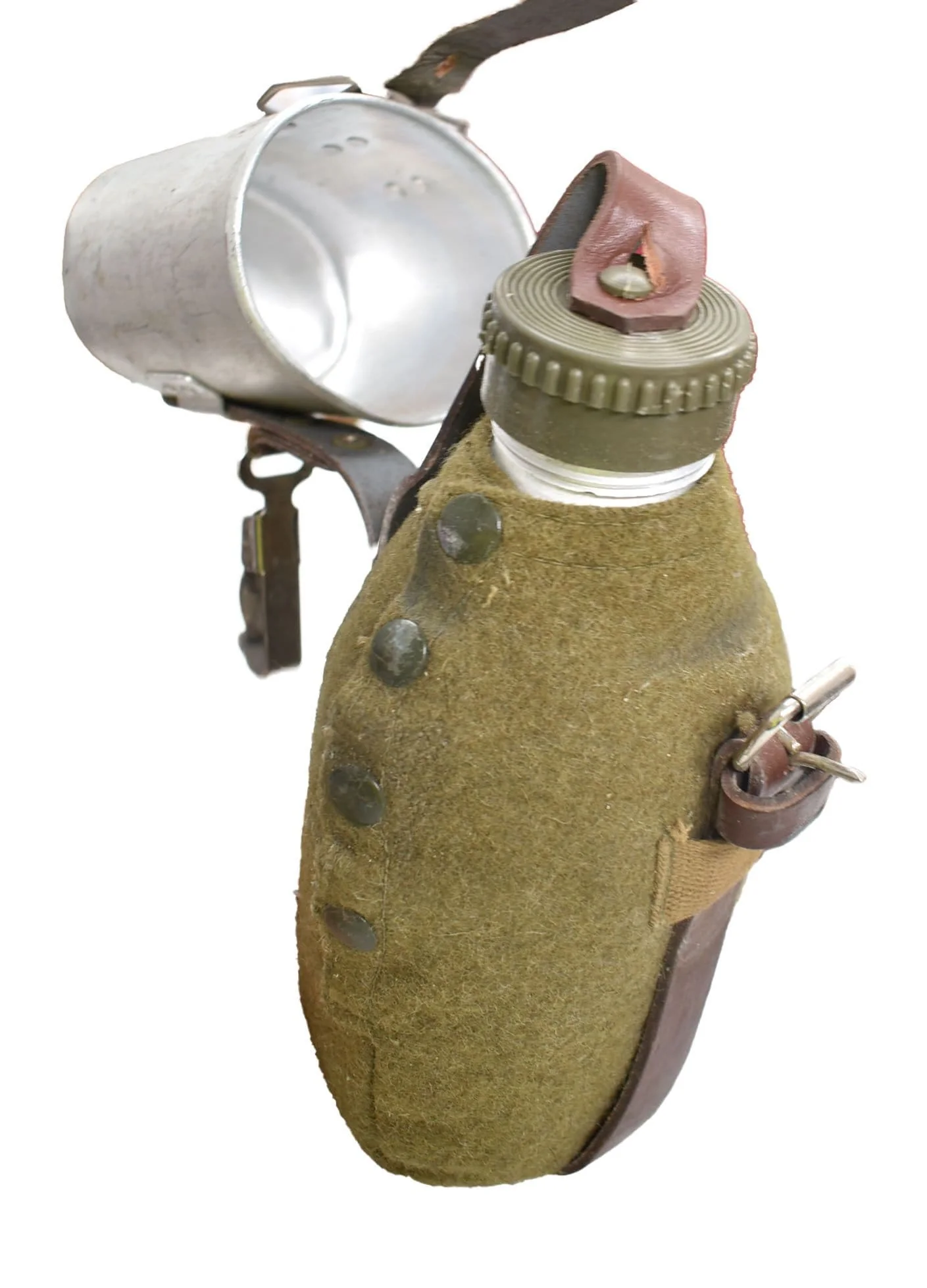 Romanian Military Canteen Bottle and Cup with Cover - Image 2